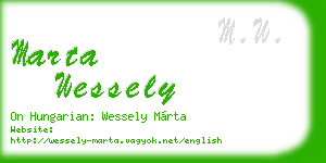 marta wessely business card
